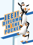 Diploma geslaagd kaart met Penguins